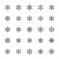 Mini Icon set Ã¢â¬â snowflake icon vector illustration Royalty Free Stock Photo